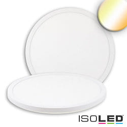 LED Deckenleuchte Slim400 PRO, IP44, rund,  40cm, Up&Down, 25W 3000/4000/5000K (CCT Switch), wei matt