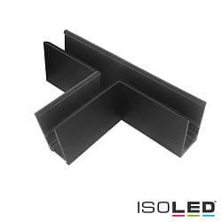 Connettore a T CORNER 90 HORIZONTAL - TRACK48 SURFACE isolato, meccanico, orizzontale, nero