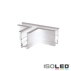 T-connector CORNER 90 HORIZONTAL - TRACK48 RECESSED isolated, mechanical, horizontal, white