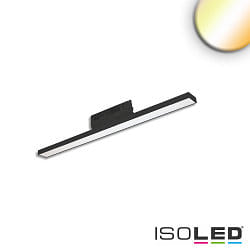 3-Phasen LED Linearleuchte prismatisch, 60cm, 32W, schwarz, 3000/3500/4000K (CCT Switch), CRI90, dimmbar