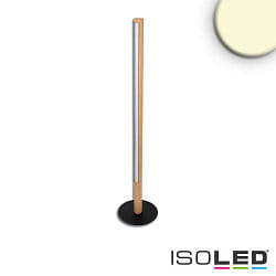 LED Stehleuchte RUNDLING, 140cm, 32W 3000K, Touch-dimmbar, Eiche gelt, Standfu schwarz
