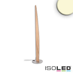 LED Stehleuchte FHNIG, 158cm, 18.5W 3000K, Touch-dimmbar, Eiche gelt, Standfu nickel