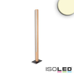 LED Stehleuchte PFETTE, 140cm, 32W 3000K, Touch-dimmbar, Eiche gelt, Standfu schwarz