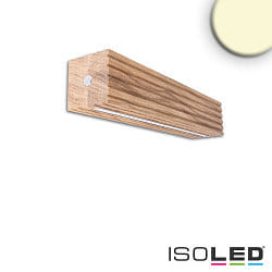 wall luminaire RIFFL with touch dimmer IP42, oak oiled, black dimmable