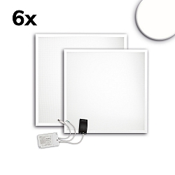 Panneau � LED ECO BACKLIGHT LINE 625 lot de 6, gradable 36W 4350lm 4000K CRI 80-89