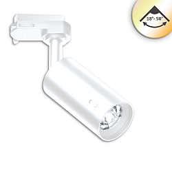 LED 3-Phasen Strahler SELECT, 18�-50�, 8W, ColorSwitch 2700-5000K, 650lm, UGR<19, IP20, dimmbar, wei�