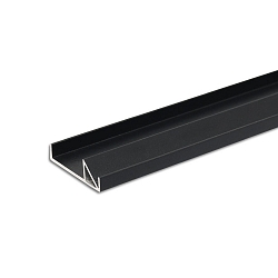 shelf edge profile FURNIT 10 SHELF, black