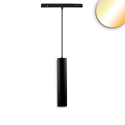 Lampada a sospensione per binario TRACK48 PIPE IP20, nero dimmerabile