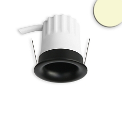 LED Einbaustrahler BACK32, IP20, rund,  3.5cm, 230V AC, CRI>90, UGR<12, dimmbar, starr, 5W 3000K 350lm 36, schwarz matt
