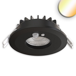 recessed spotlight VARIO-68 PIR with sensor, CCT Switch IP65, black 