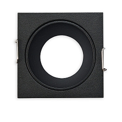 Einbaurahmen f�r MR11/GU10 Mini Spots, eckig, schwarz