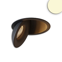 recessed spotlight SPHERE dimmable, semi flush IP54, black dimmable