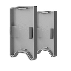 end cap EC 119 HALON 2 pcs., with cover, silver