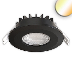 recessed spotlight VARIO-68 rigid, CCT Switch, multipower, on/off IP65, black 