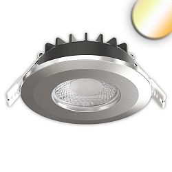 recessed spotlight VARIO-68 rigid, CCT Switch, multipower, on/off IP65, chrome 