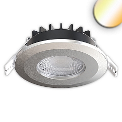 recessed spotlight VARIO-68 rigid, CCT Switch, multipower, on/off IP65, brushed nickel 