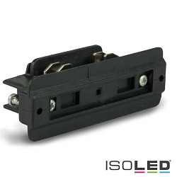 3-phase CLASSIC - straight connector for power tracks, electric, black