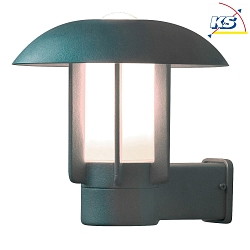 Applique da esterno HEIMDAL E27 IP44, Opale, Argento