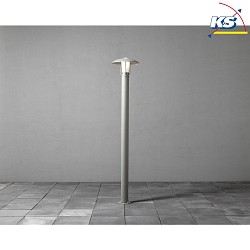 Lampadaire HEIMDAL E27 IP44, opale, argent