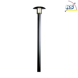 Lampadaire HEIMDAL E27 IP44, opale, noir 