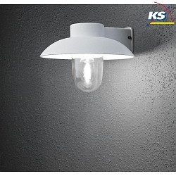 Luminaire mural d'extrieur MANI E27 IP44, transparent, blanche