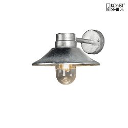 Luminaire mural dextrieur VEGA avec abat-jour E27 IP54, galvanis gradable