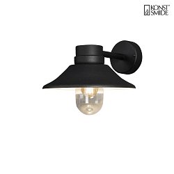 Luminaire mural dextrieur VEGA avec abat-jour E27 IP54, noir  gradable