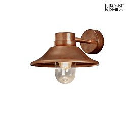 Luminaire mural dextrieur VEGA avec abat-jour E27 IP54, cuivre gradable