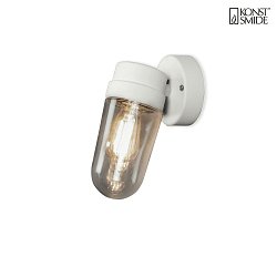 Luminaire mural dextrieur VEGA sans abat-jour E27 IP54, blanche gradable
