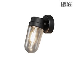 Luminaire mural dextrieur VEGA sans abat-jour E27 IP54, noir  gradable