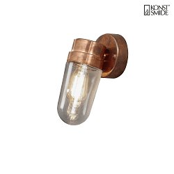 Luminaire mural dextrieur VEGA sans abat-jour E27 IP54, cuivre gradable