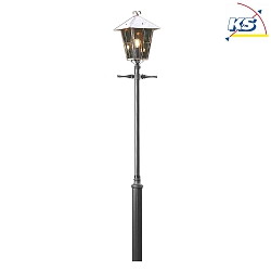 Lamp head FENIX BIG, E27 max. 100W, massive copper / smoked acrylic glass