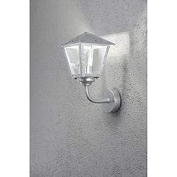 HighPower LED wall luminaire BENU, 2W 3000K 700lm, galvanised steel / clear glass