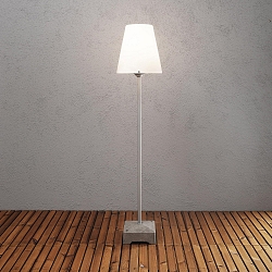 Lampadaire LUCCA E27 IP44, gris, blanche, gris bton