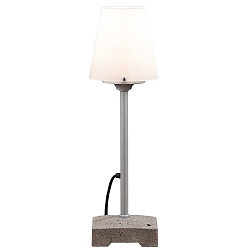 Lampadaire LUCCA E27 IP44, gris, blanche, gris bton