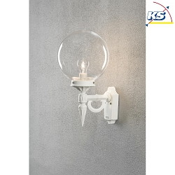 Wandleuchte ORION, E27 max. 60W, Wei, Aluminium / Acrylglas klar