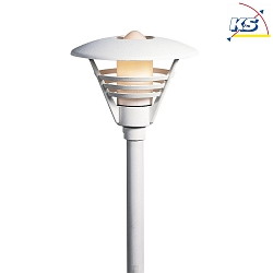 Testa dell'apparecchio GEMINI 1-Lampadina, piccolo E27 IP23, Opale, Bianco