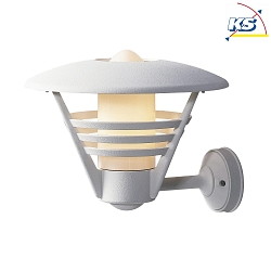 Wandleuchte GEMINI, E27 max. 100W, Wei, Aluminium / Opalglas
