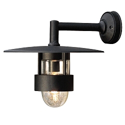 Wall luminaire FREJA DOWN, E27 max. 60W, black aluminium / clear glass