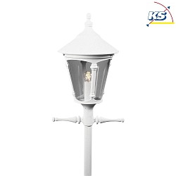 Tte de luminaire VIRGO  1 flamme E27 IP23, couleurs fume, blanche