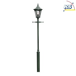 Lamp head / candelabra VIRGO, 1-flame, E27 max. 100W, green, aluminium/ smoked acrylic glass