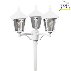 Tte de luminaire VIRGO  1 flamme E27 IP23, couleurs fume, blanche