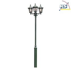 Tte de luminaire VIRGO  1 flamme E27 IP23, vert, couleurs fume