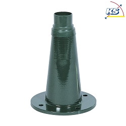 Base for Konstsmide JUNIOR lamp heads, height 24.5cm, green, aluminium