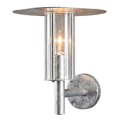 Applique da esterno MODE resistente agli urti E27 IP54, acciaio, trasparente