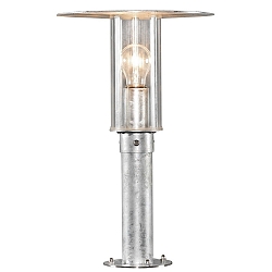 Sockelleuchte MODE, vandalismusgeschtzt, E27 max. 60W, Stahl galvanisiert, klares Polycarbonat-Glas