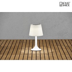 Lampada da tavolo ASSISI IP44, Raso, Bianco 