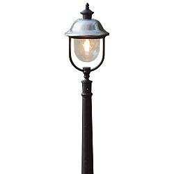 Lampada da cortile PARMA con copertura E27 IP43, Acciaio inossidabile, chiaro, Nero