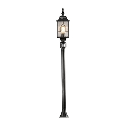 Luminaire d'alles MILANO avec dtecteur de mouvement E27 IP43, limpide, satin, noir , argent