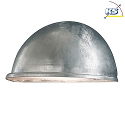 Wall luminaire TORINO, width 28cm, E14 max. 40W, fire-galvanised steel / acrylic glass